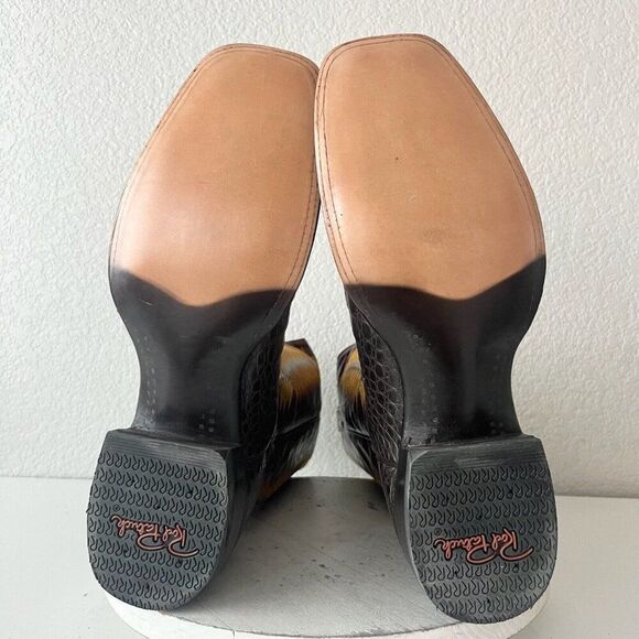 NEW Rod Patrick Mens Cowboy Boots Sz 13.5A Brown Caiman Belly Square Toe RPM101 - Picture 8 of 12